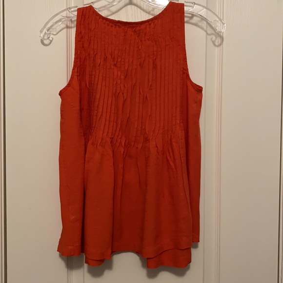MaEVe dark orange rayon button tank - Picture 2 of 7